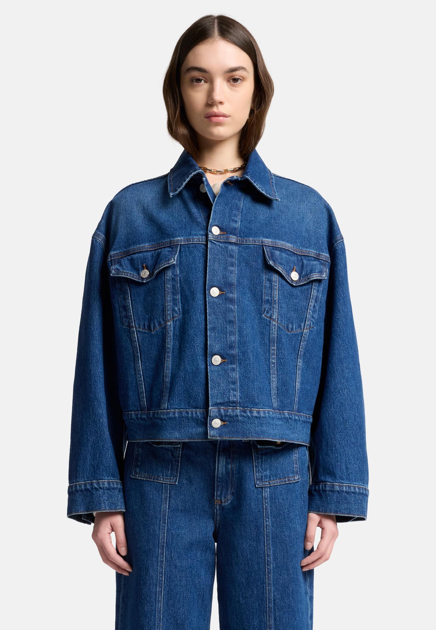 ג'קט ג'ינס קרופ לנשים Oli